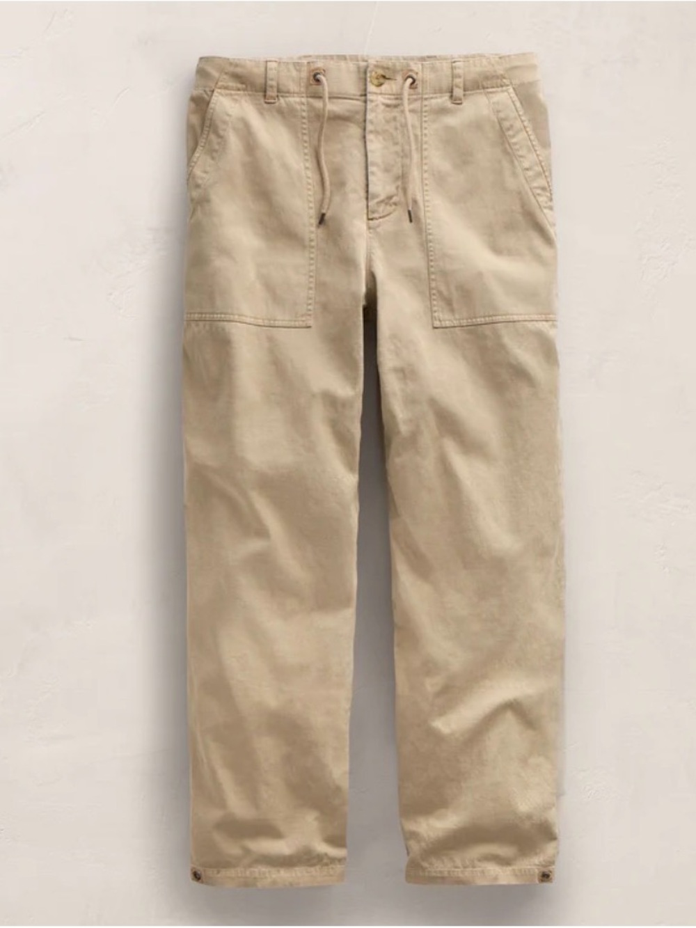 James Perse Slub Cotton Utility Flight Pants Men’s Light Khaki Pigment Sz 32
